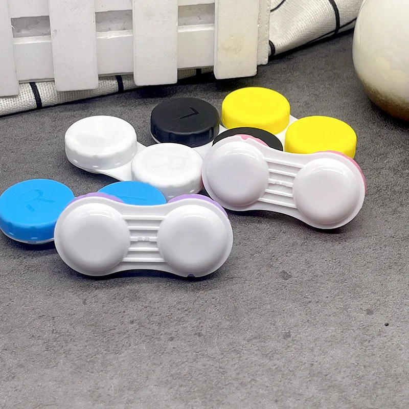 1 قطعة صندوق عدسات لاصقة بلون الحلوى حامل السفر حاوية تمرغ صندوق عدسات لاصقة صغيرة ملحقات حافظة العدسات اللاصقة #6