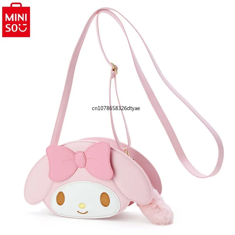 MINISO 2024 New High Quality PU Yuguigou Cartoon Shoulder Bag for Women, Three Dimensional Storage Handheld Crossbody Bag