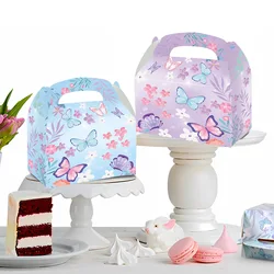 12pcs Pink Butterfly Candy box Tea Conversation theme Butterfly Flower Party Gift Candy carry-on carton gift box Decorations