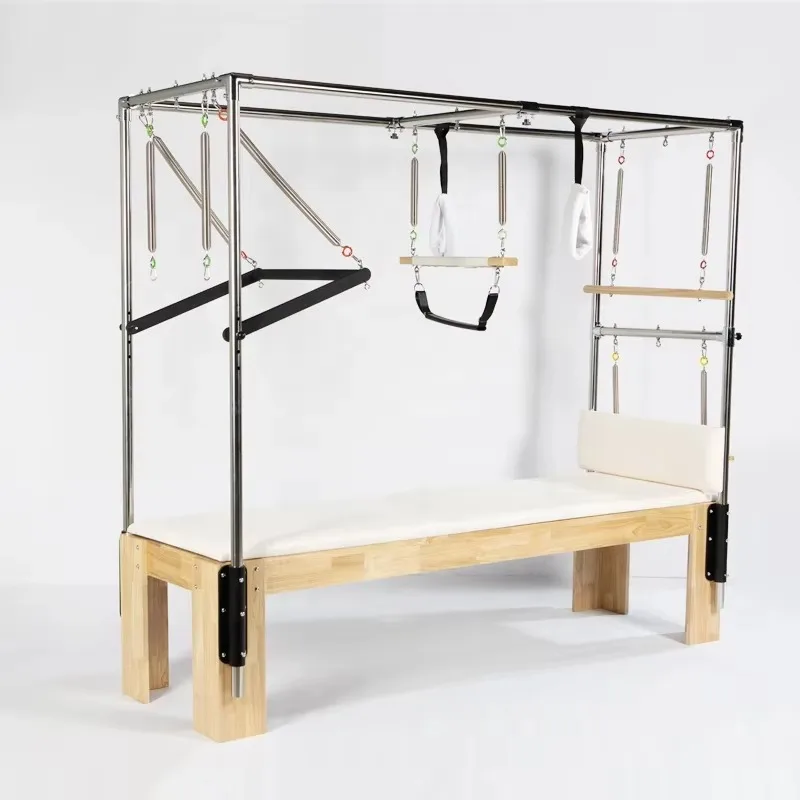 YTYIN كلاسيكي خمر سوينغ الأساسية السرير المصلح برج دائم خشب البلوط بيلاتيس استوديو ممارسة تجريب بيلاتيس سرير متأرجح المصلح #1