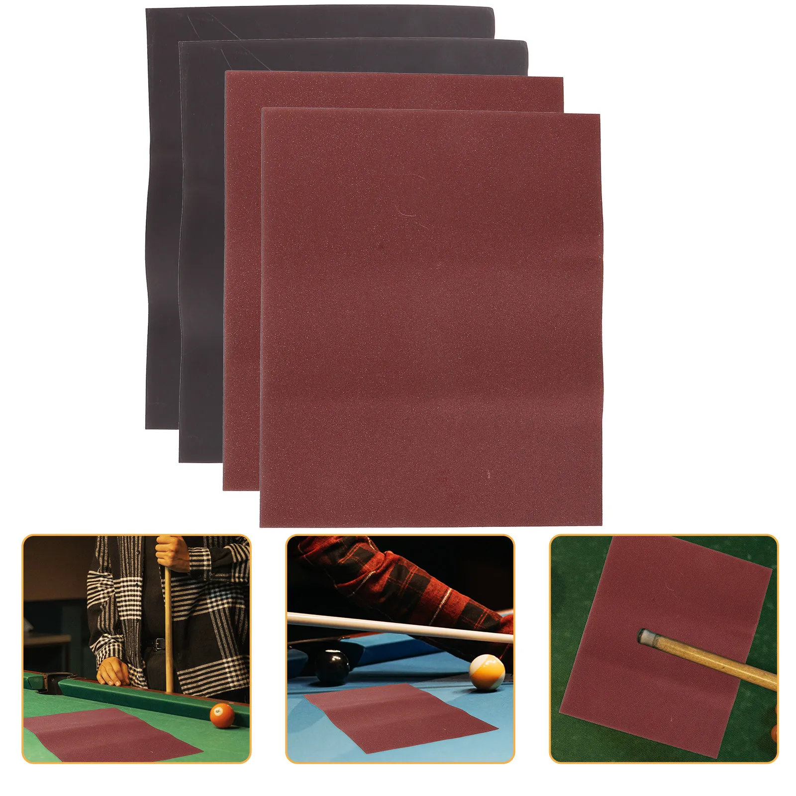 

4 листа наждачной бумаги для бильярдных киев, полировальная бумага для киев, инструмент для чистки бильярдного оборудования, для очистки шафтов, для чистки щелей, защита от вредителей