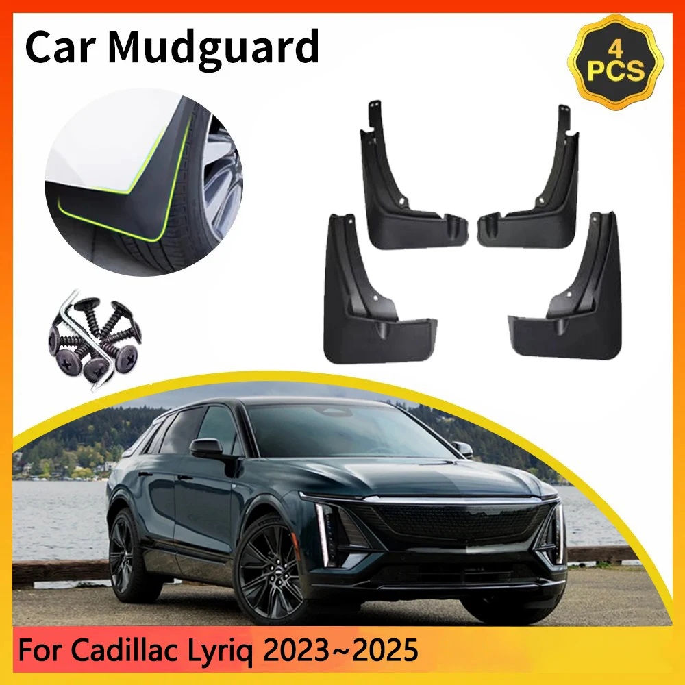 

For Cadillac Lyriq 2023~2025 2024 Car Mudguards Mudflap Mudguard Splash Guards Mud Flaps Fender Auto Accessories Parts soil SUV