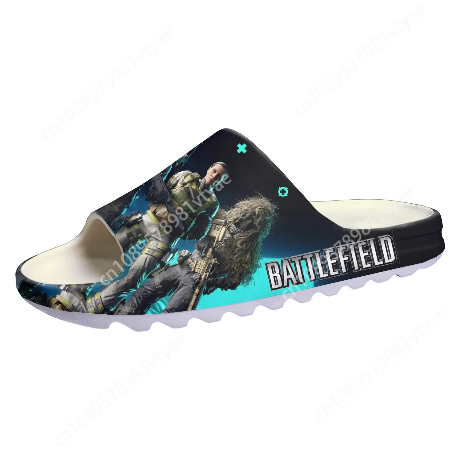 Battlefield Soft Sole Sllipers Hot Cartoon Game Mens Womens Teenager Home Clogs Fashion Light Custom Water Shoes on Shit Sandals