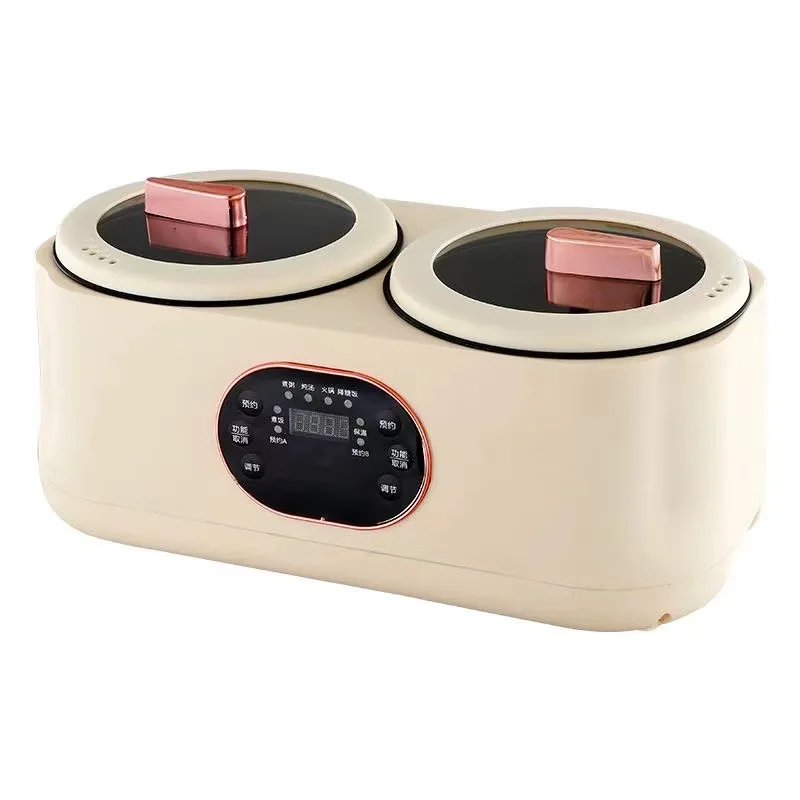 Dual-Inner-Pot Rice Cooker, Multifunctional, Intelligent, Fully Automatic Integrated Steaming and Cooking Double-Flavor Hot Pot
