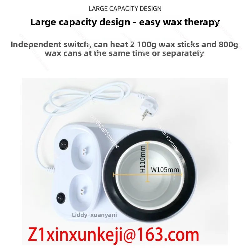 3-in-1 Dual Seat Roller Hair Removal Dual Use Hot Wax Machine 800ml Single Furnace Hair Removal and Wax Melting Machine