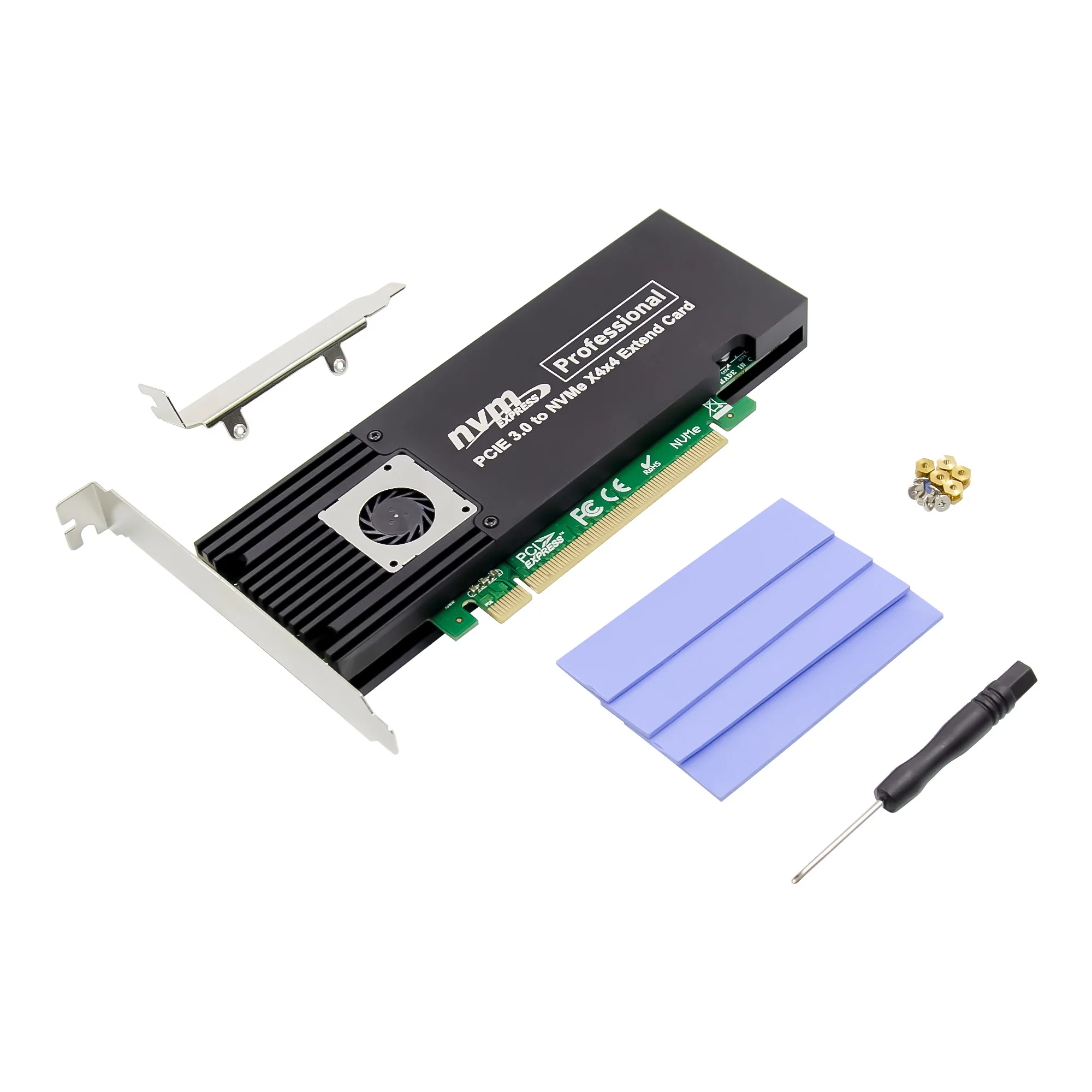 Adapter ASMedia Chipset ASM2824 PCIe X16 do X4 M.2 NVMe SSD