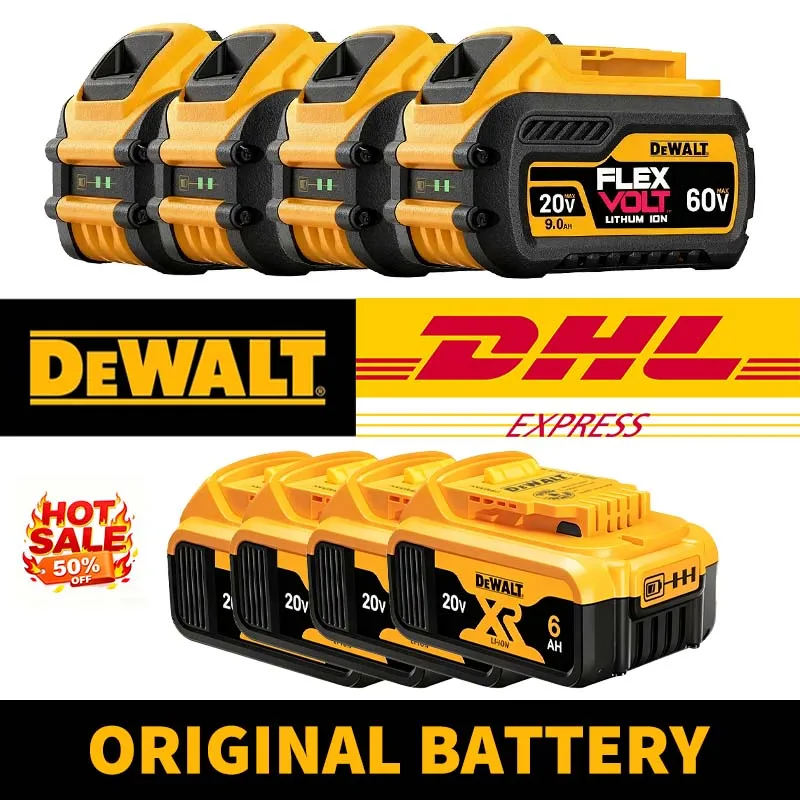 لبطارية ليثيوم ديوالت 20 فولت أصلية 5Ah 6Ah 9Ah وقت تشغيل طويل لسائق الحفر منشار منفاخ فراغ DCB205/206/209 قدرة عالية #1