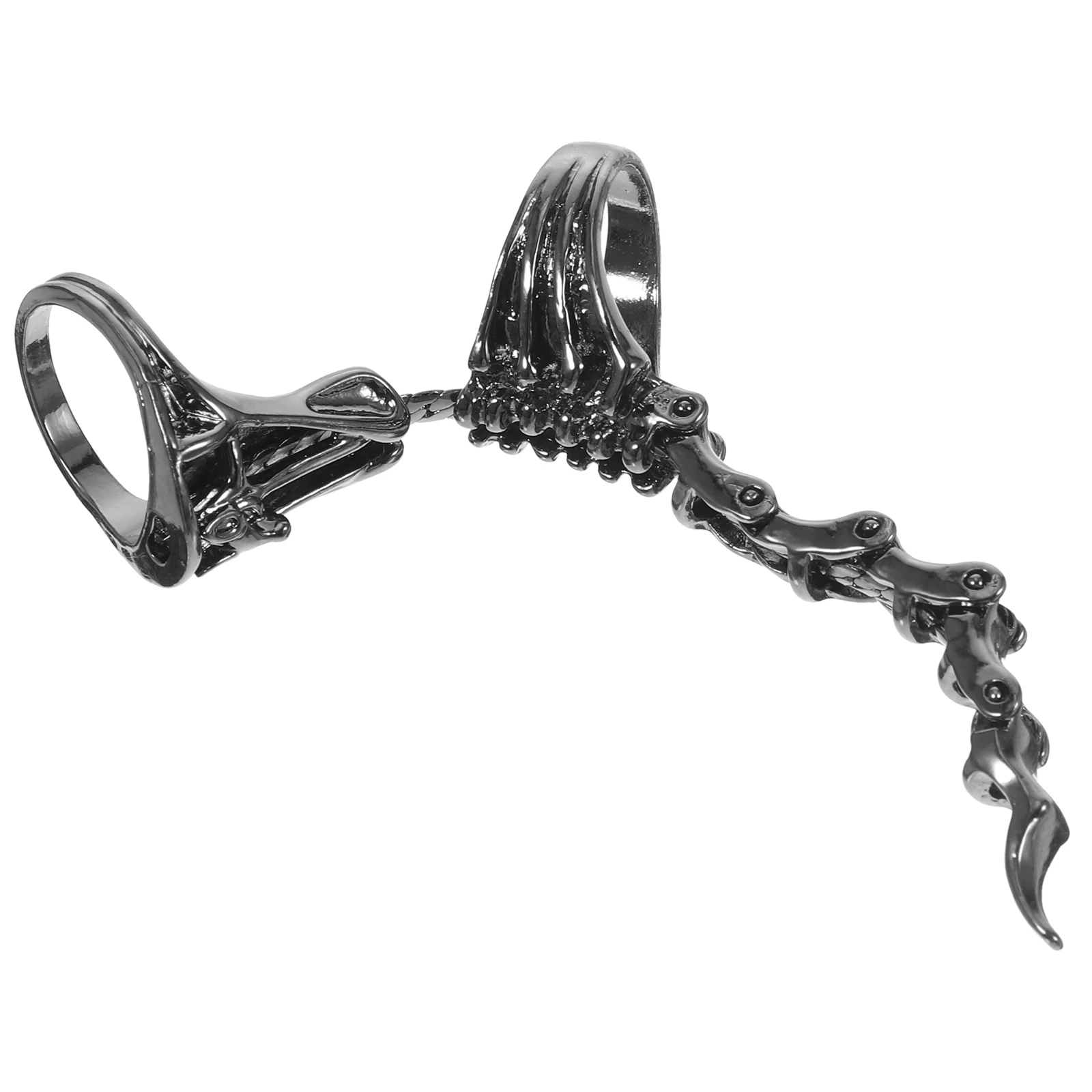 

1PC Adjustable Scorpion Tail Ring Gothic Punk Metal Alloy Halloween Jewelry for Men Women Cool Statement Vintage Accessory