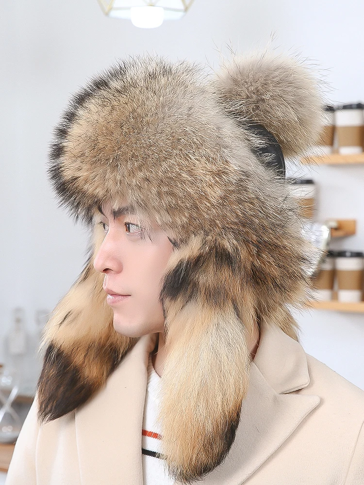 nouveau-chapeau-en-fourrure-style-lei-feng-pour-femme-en-fourrure-de-lapin-chaud-pour-l'hiver-du-nord-est-avec-protection-des-oreilles-style-mongol-sans-bord