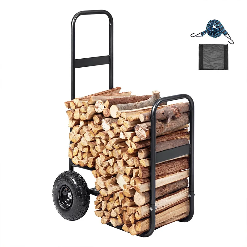 Personalized Firewood Cart Large Capacity Firewood Transportation Trolley More Simple Outdoor Hand Push Storage Tool Cart