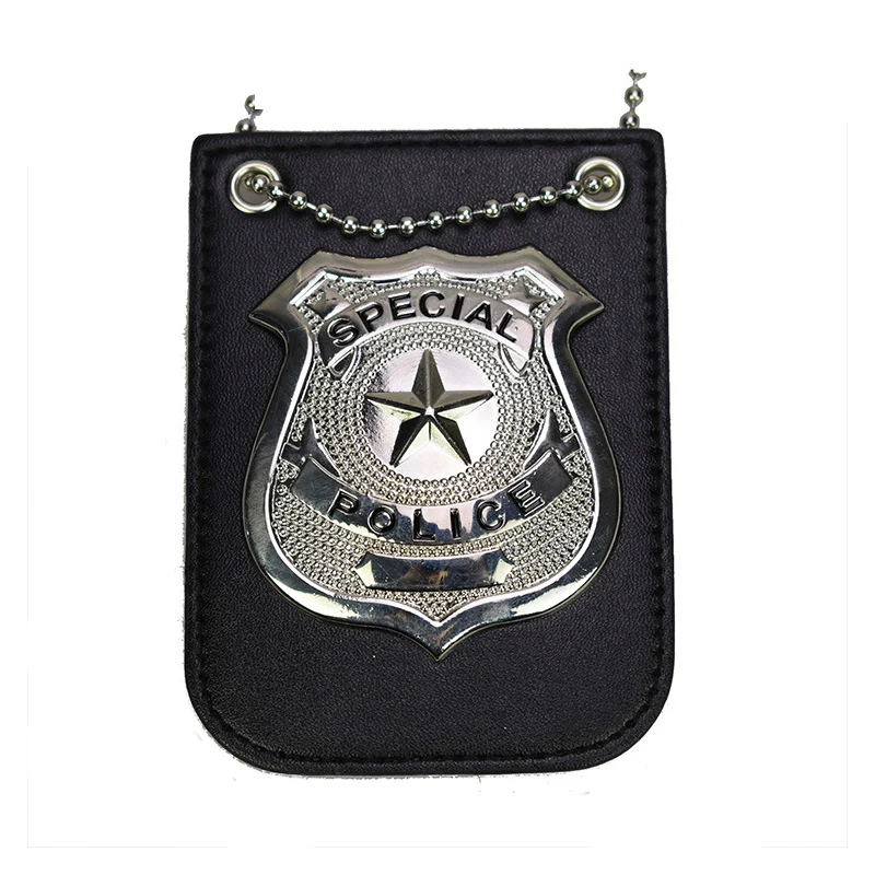PESENAR Police Series Children Zinc Alloy Badge Holster Necklace Game Wear Accessories Dual-use Badge Waist Clip Back Clip image 3