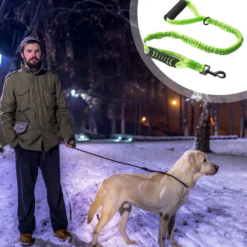 Elastic Dog Lead Shock-Absorbing Elastic Dog Lead High-Density Pet Lead With Handle Wear-Resistant Dog Lead For Walking Running