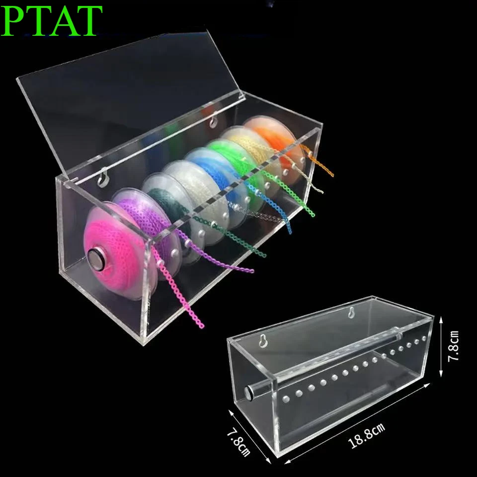 Dental 1pc Box High Quality Dentistry Orthodontic Power Chain Dispenser Placing Box Acrylic Rubber Band Organizer Tool  Dentist