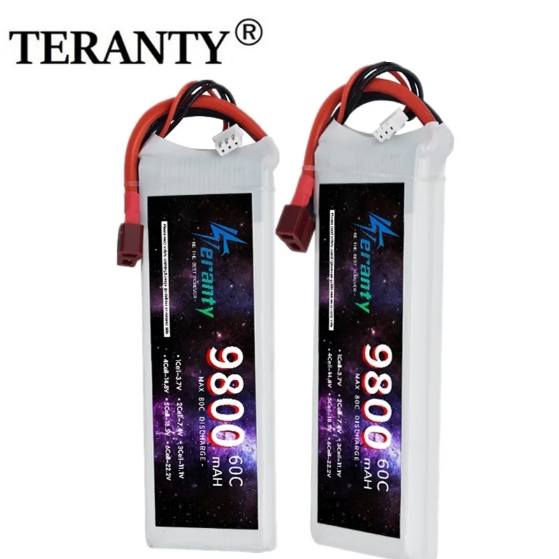 Lipo Battery 9800mAh 60C With XT60 Connector For RC FPV Drone Quadcopter Helicopter RC Car Racing parts Rechargeable Battery