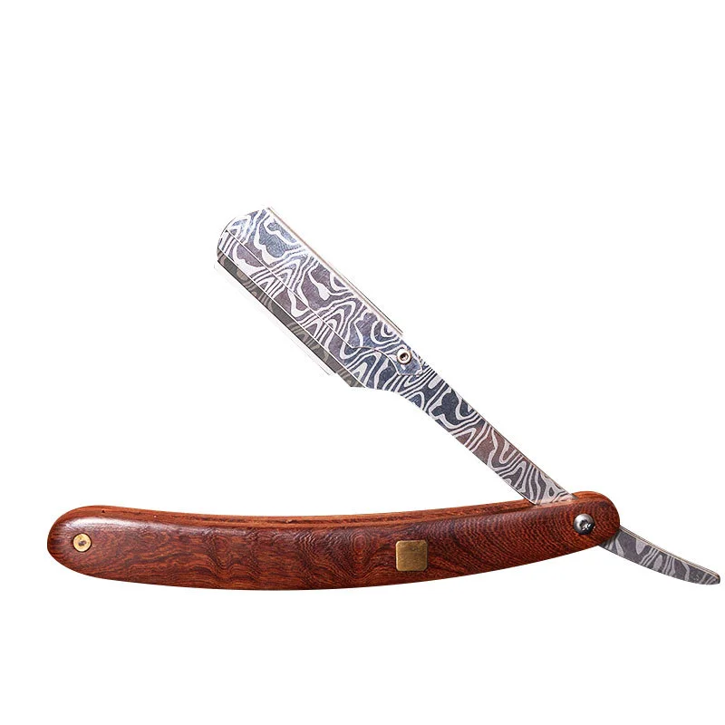 Profesjonalne golarki fryzjerskie z drewnianą rączką, golarki do golenia z wymiennymi ostrzami, golarki męskie, prezent dla mężczyzn.