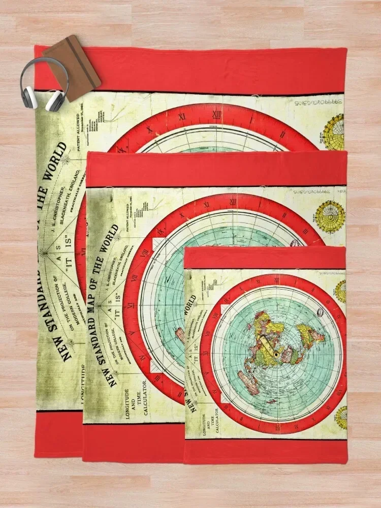 Gleason خريطة الأرض المسطحة ، بطانية الأرض المسطحة البحثية ، هدية عيد الحب فروي ، بطانيات الأريكة