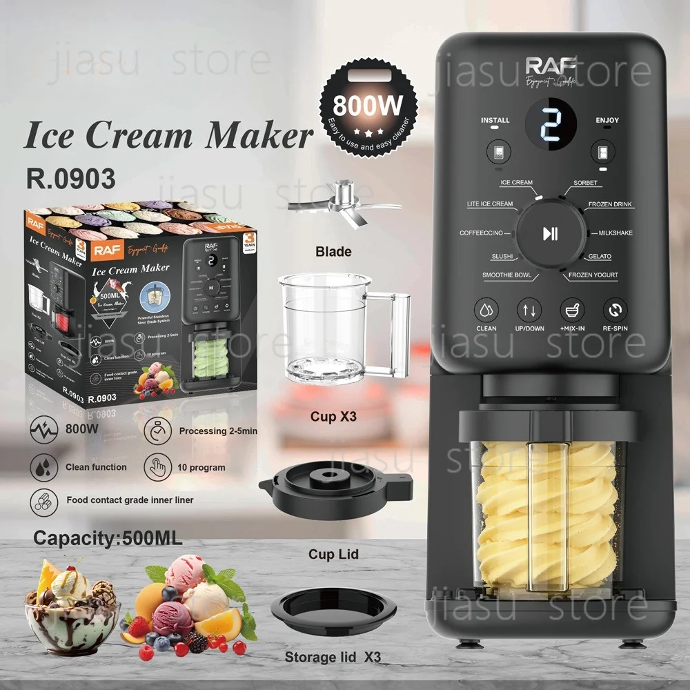 Household Soft Ice Cream Maker, Multi-functional Dessert Machine for Smoothie Milkshake Frozen Yogurt