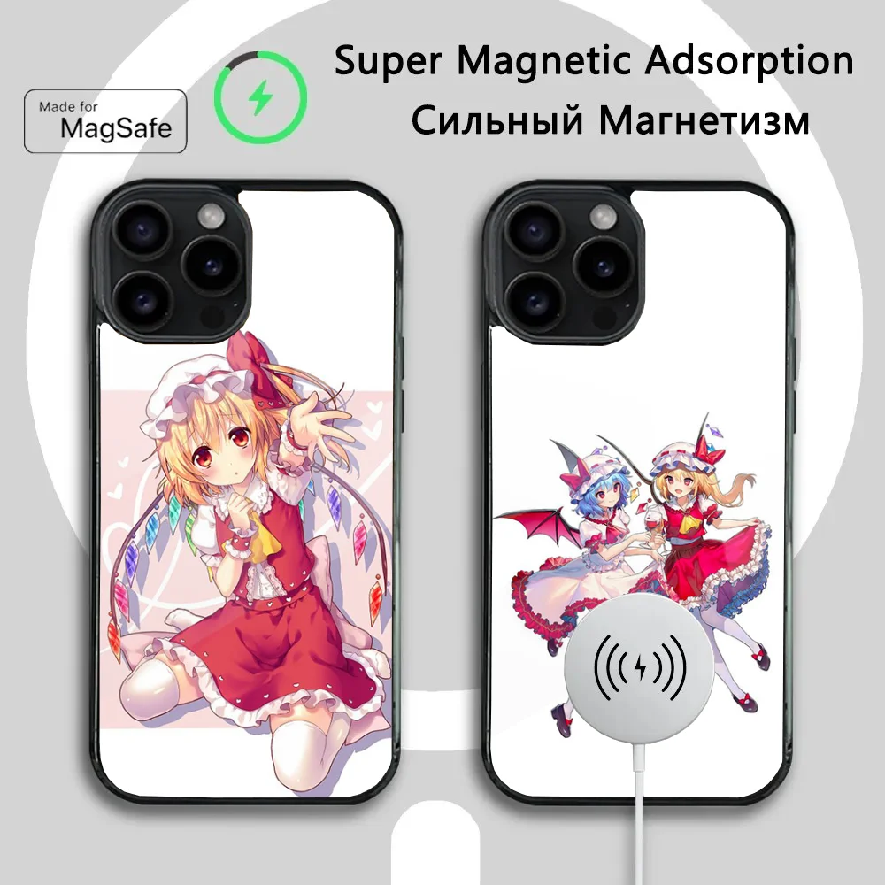 Flandre Scarlet T-TouHou P-Project Phone Case For iPhone 16 15 14 13 12 11 Plus,Pro,Max Mini Magsafe Magnetic Wireless Charging