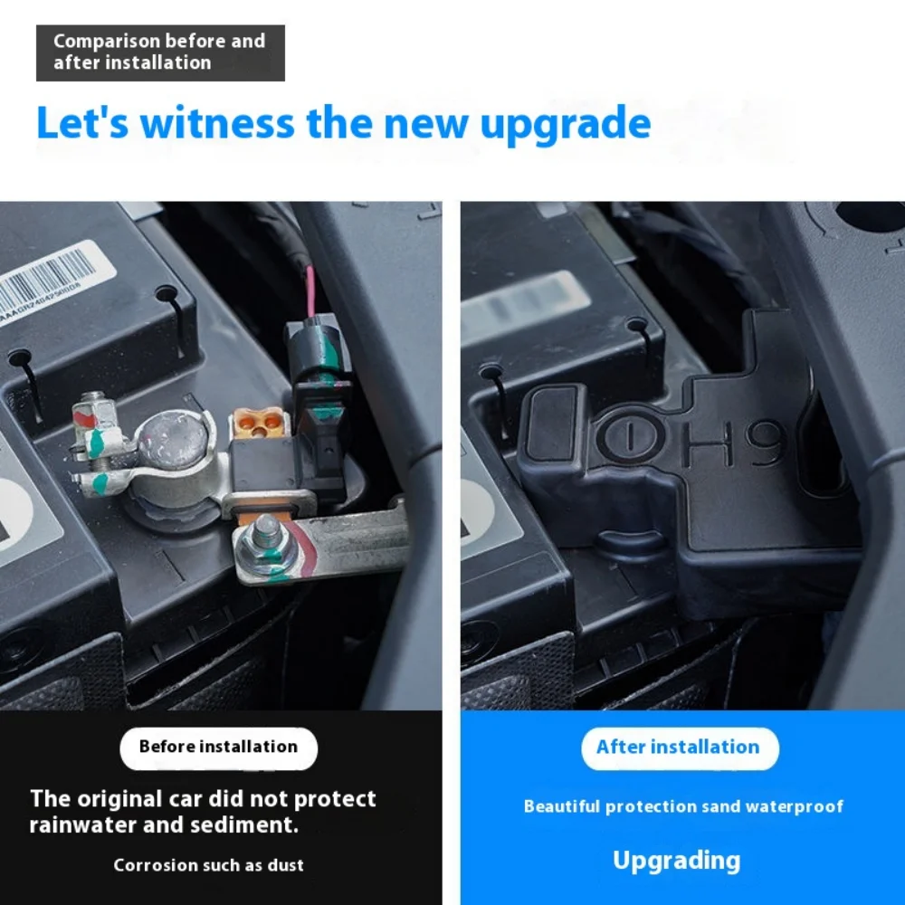 For Haval H9 2024 2025 Battery Negative Electrode Protection Cover Battery Dust Cover Car Modification Special Accessories