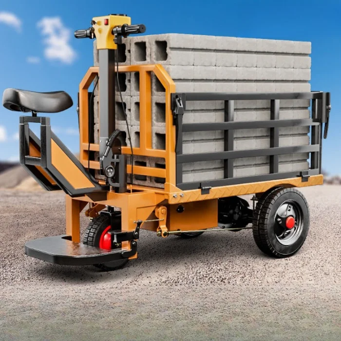 Electric Flatbed Work Platform Transport Cart Material Transfer Vehicle Factory Cargo Cart