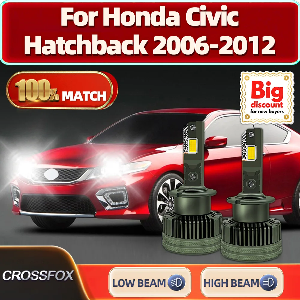 

CROSSFOX для Honda Civic Hatchback 2006, 2007, 2008, 2009, 2010, 2011, 2012, светодиодная ксеноновая фара HID, ампула D2S, сменная автомобильная лампа