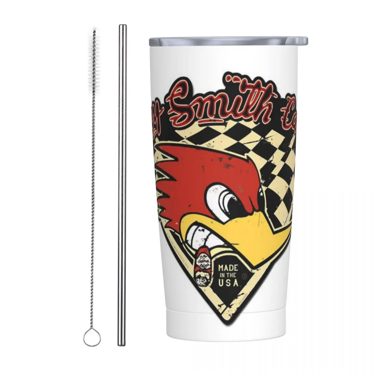 Made In The USA Street Mr.Horsepower Clay Smith Cams Stainless Steel Tumbler Insulated Mug Thermal Cold Cup Straws With Lid 20oz