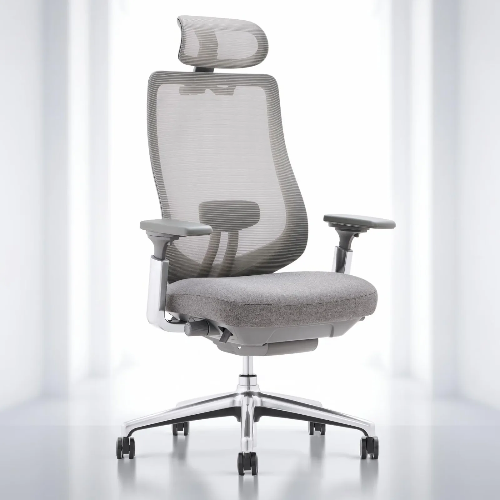 

US Ergonomic Mesh Office Chair, High Back Executive Desk Chair with Adjustable Headrest, 4D Arm, Slide Seat, Tilt Lock