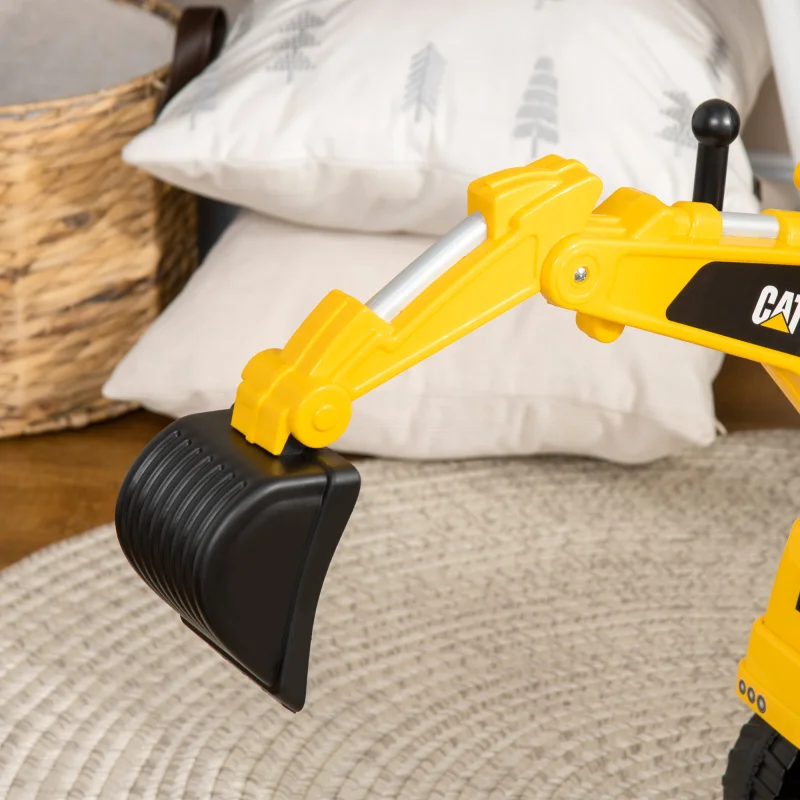 Capacity Capacity lbs Cat Excavator Kids Lbs Months Polypropylene Ride Ride excavator Aosom Excavator Ride on Toy, CAT Licensed