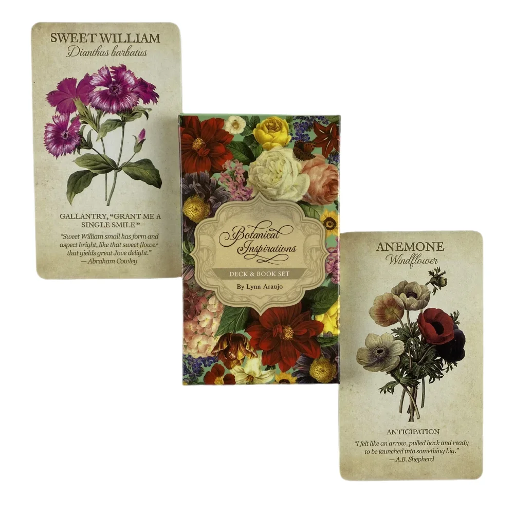 1 Stück Botanical Inspirations Oracle Cards A 44 Tarot English Divination Edition Deck Borad Spiele für Party