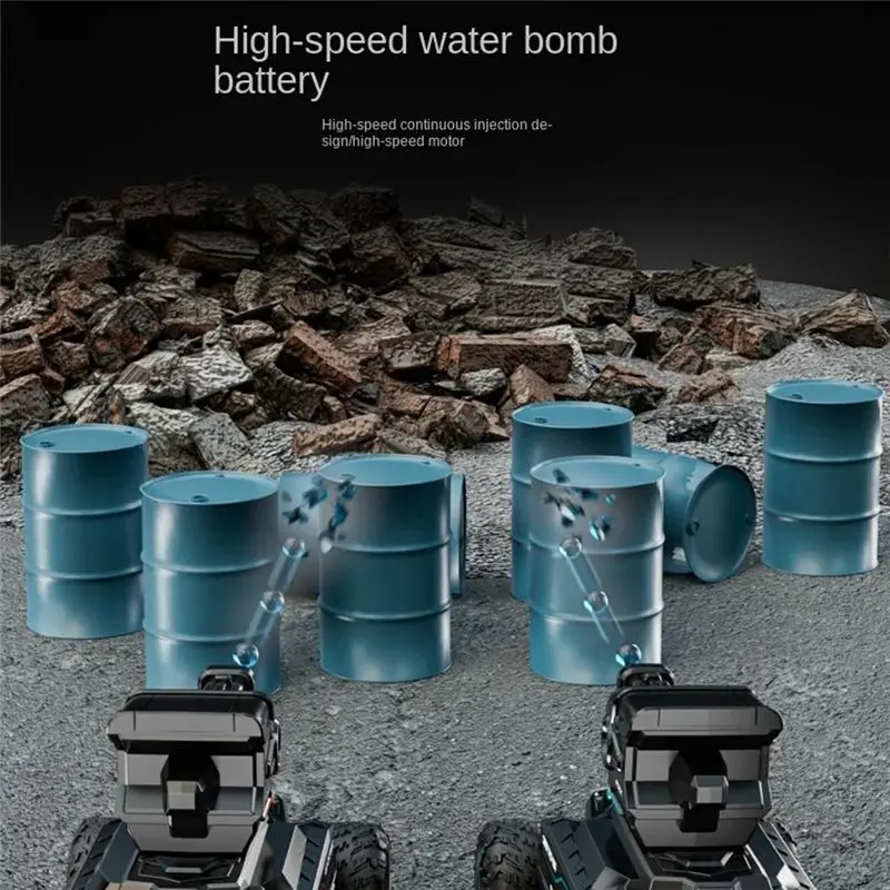 ABJL RC Drift Tank Multifunction Armored Vehicle Remote Control Water Car Multiplayer Competitive Gift Easy Install Blue