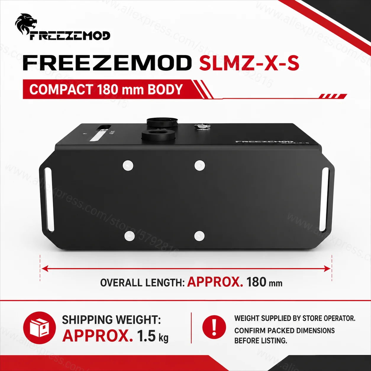 FREEZEMOD SLMZ-X-S Compact Liquid Cooling Module Single Fan Radiator Pump Reservoir 12V 24V 4000RPM 180mm