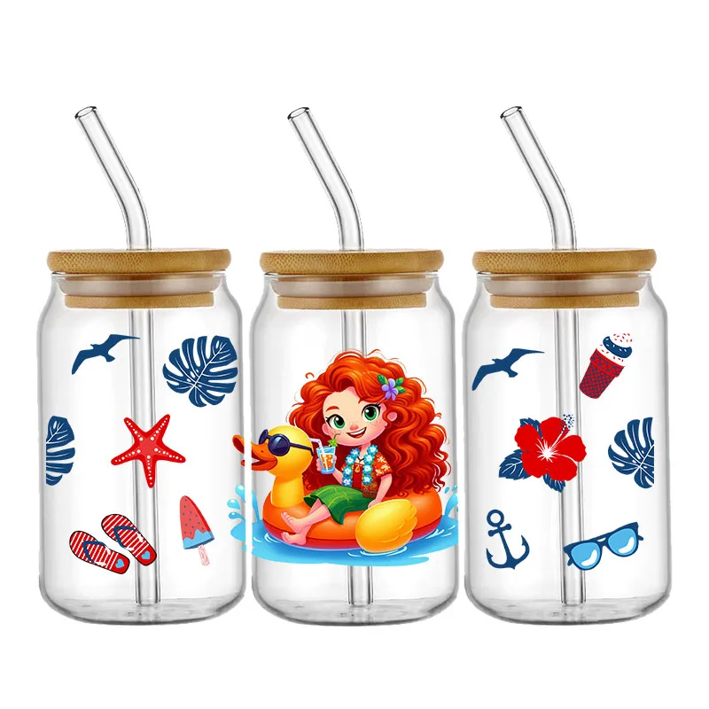 Disney Princess Villains DTF Sticker Cups Cool Personalize UV Wrap Transfer Sticker Custom Labels DIY Selfadhesive Waterproof