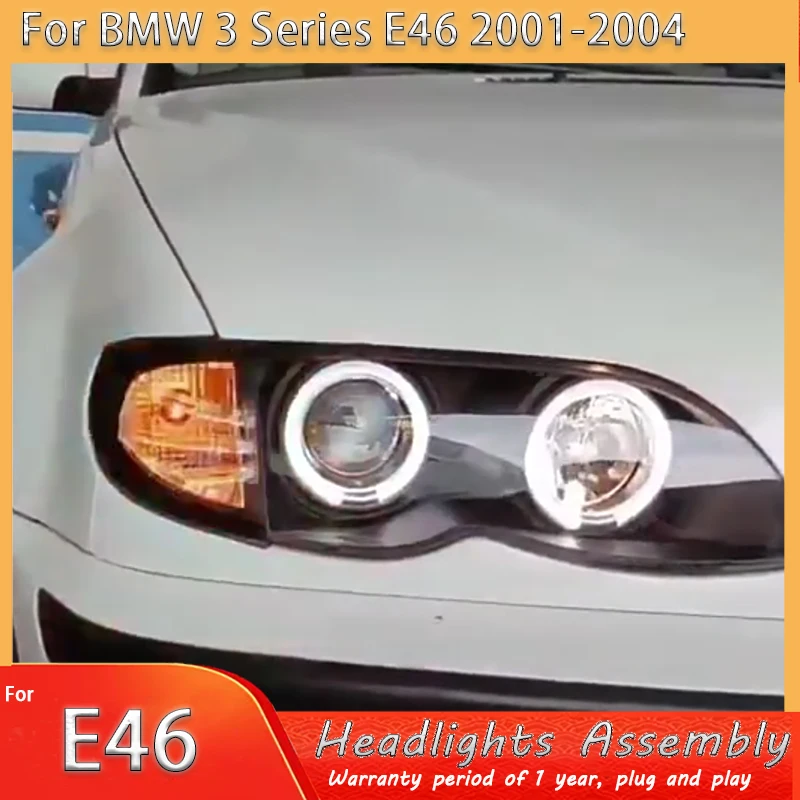 

Стильные фары для BMW 3 серии M3 E46 4-дверные модели 01-04, светодиодные DRL, комплект для модернизации с линзами-проекторами, аксессуары для тюнинга.