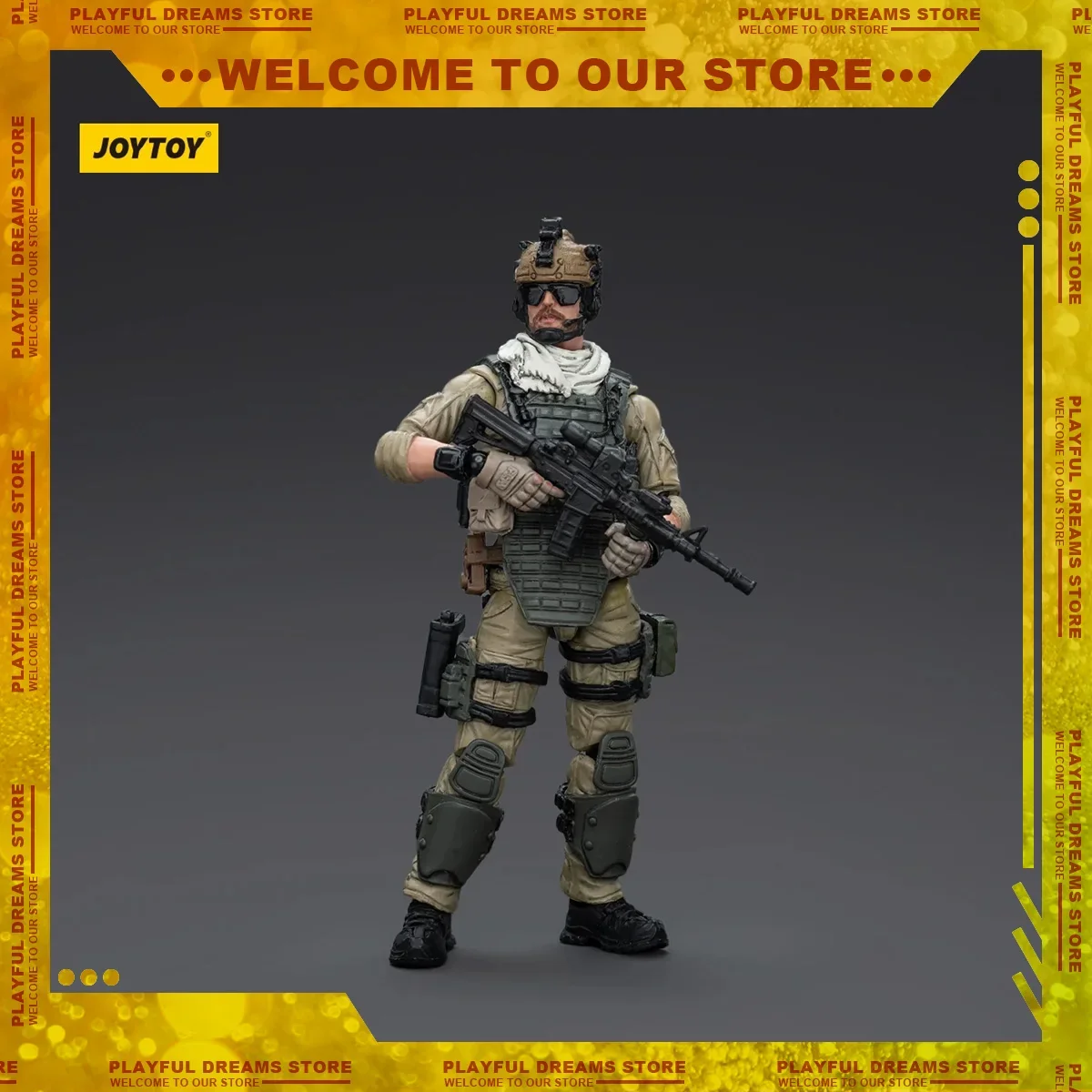 JOYTOY 1/18 US Army Delta Assault Squad Action Figure Supporto Gunner Breacher Sniper Mitragliatore Modello Decorazione Ornamento