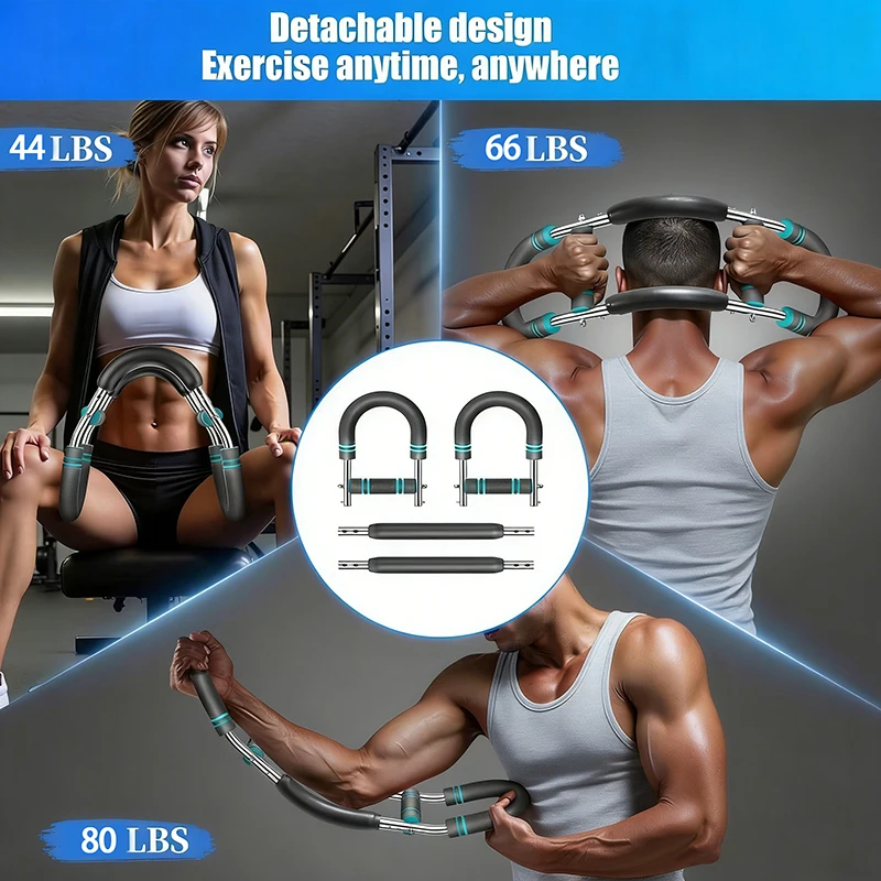 40KG U-förmiger Handtrainer, Krafttrainer, Power Twister Bar, Fitnessgerät für Männer und Frauen, Heimtraining – Detail 8