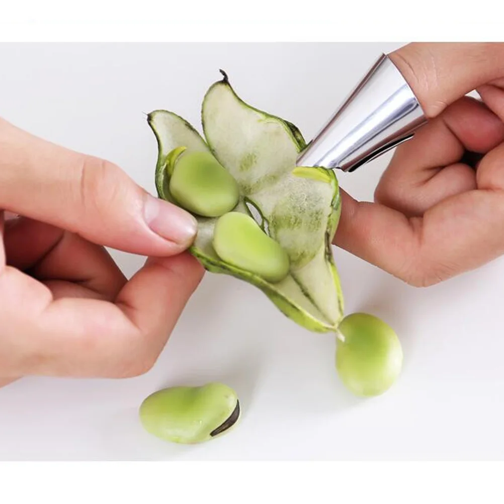 

2 PCS Shelling Tool Finger Guard Stainless Steel for Cutting Chopping Food Nut Peeling Tool Kitchen BBQ Camping Gear