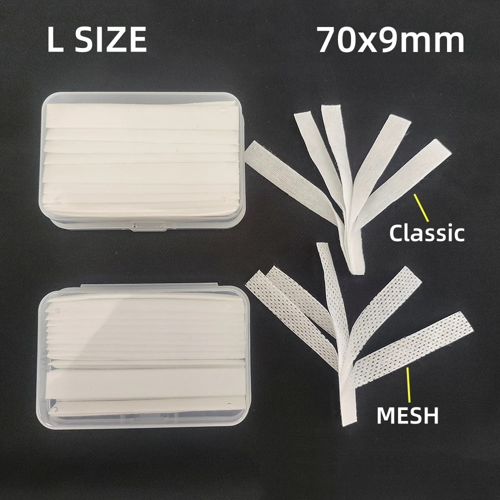 60/30pcs Box Cotton Classic Cotton /Mesh Cotton Strips 70x9mm L Size for Oil Absorb Option Accessary Tool 5layers/piece