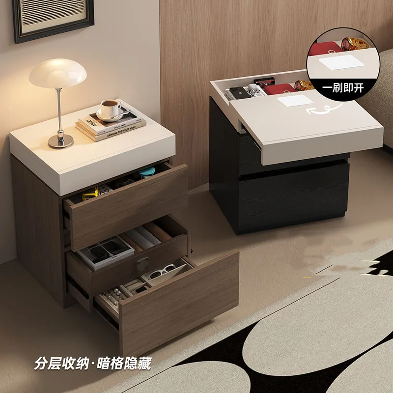 Tiny Cute Cream Style Bedside Table Bedroom With Drawers Small Light Luxury Nightstand Trendy Italian Tocador Home Furniture