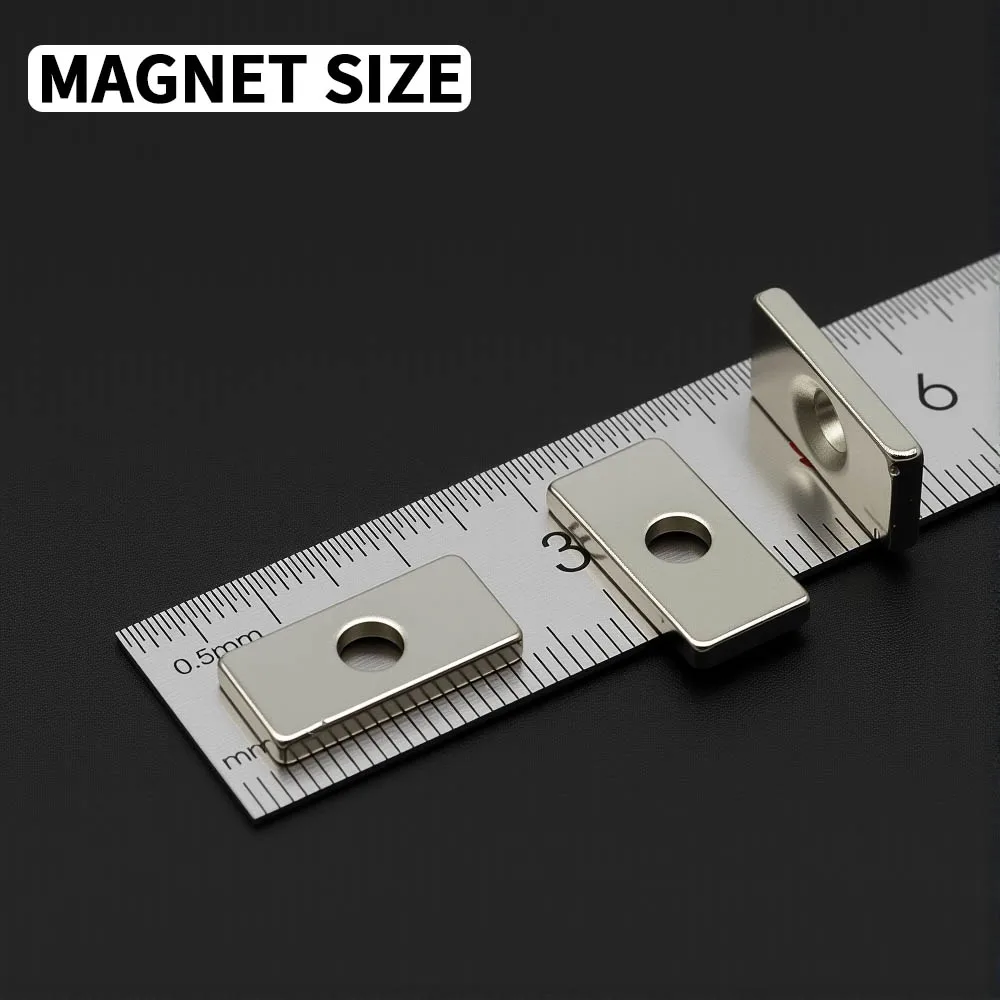 20x10x3-4mm Powerful with holes Neodymium Magnet N35 NdfeB Permanent Magnetic imanes Block Super Strong Fridge Magnets DIY