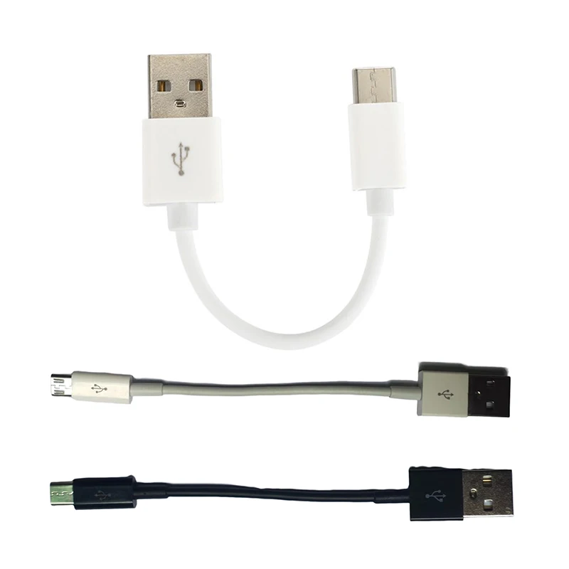 10cm Type C Micro USB Cable Short Fast Charging For Android Phone Sync Data Cord USB Adapter Wire