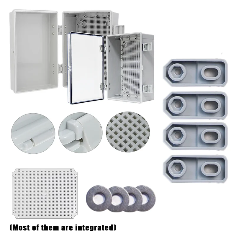 IP66 Plastic Transparent/Gray Cover Waterproof Enclosure Safe Box Outdoor Electronic Projects Electrical Instrument Junction Box