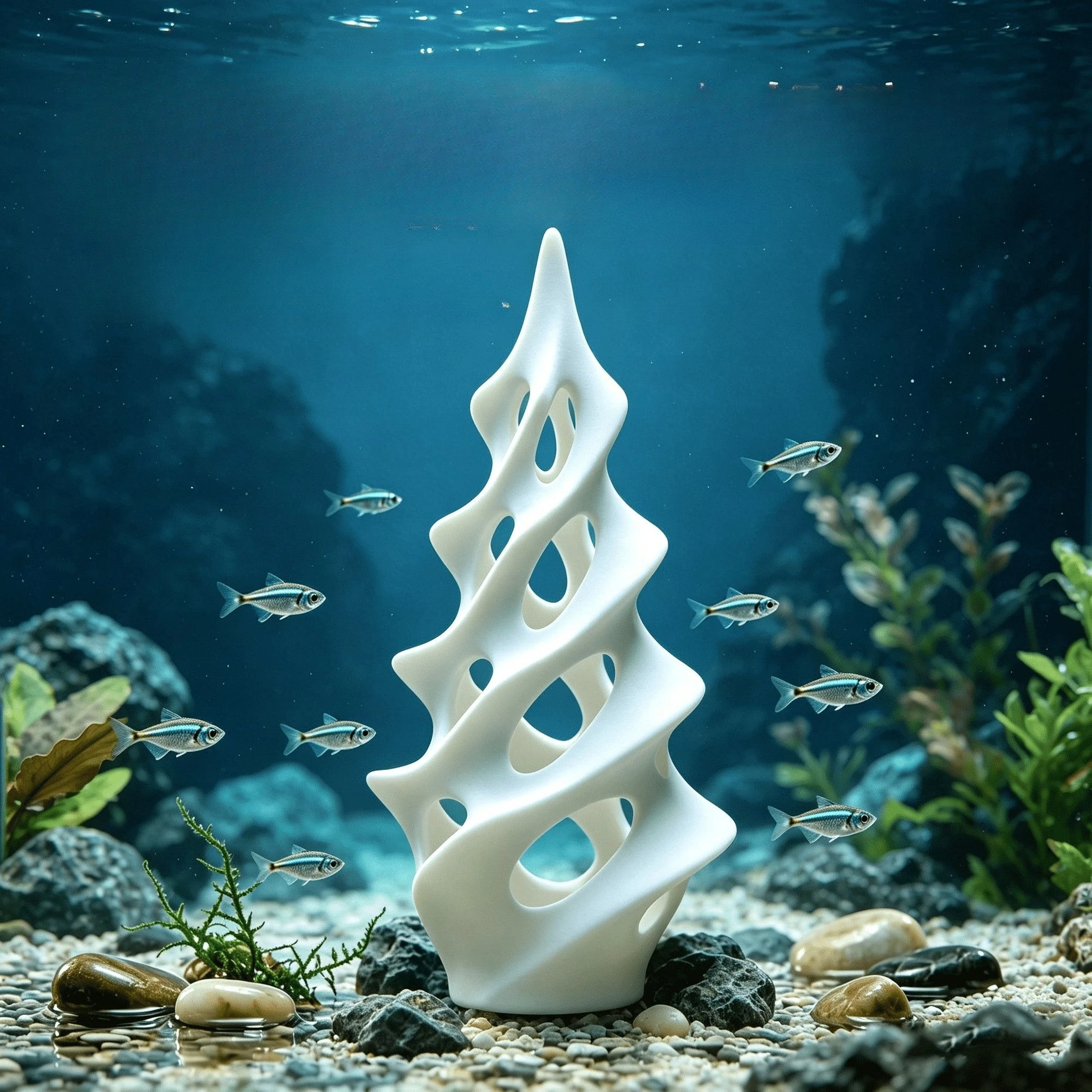 Escondite para Peces en Forma de Árbol Hueco, Seguro para Acuarios, Refugio con Múltiples Agujeros, Adorno Decorativo Creativo para Peces Pequeños y Camarones, Accesorios para Acuarios