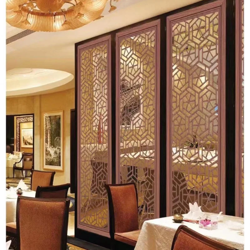 Custom. living room dining room room partition wall stainless steel wrought iron screen metal partition wall decoration