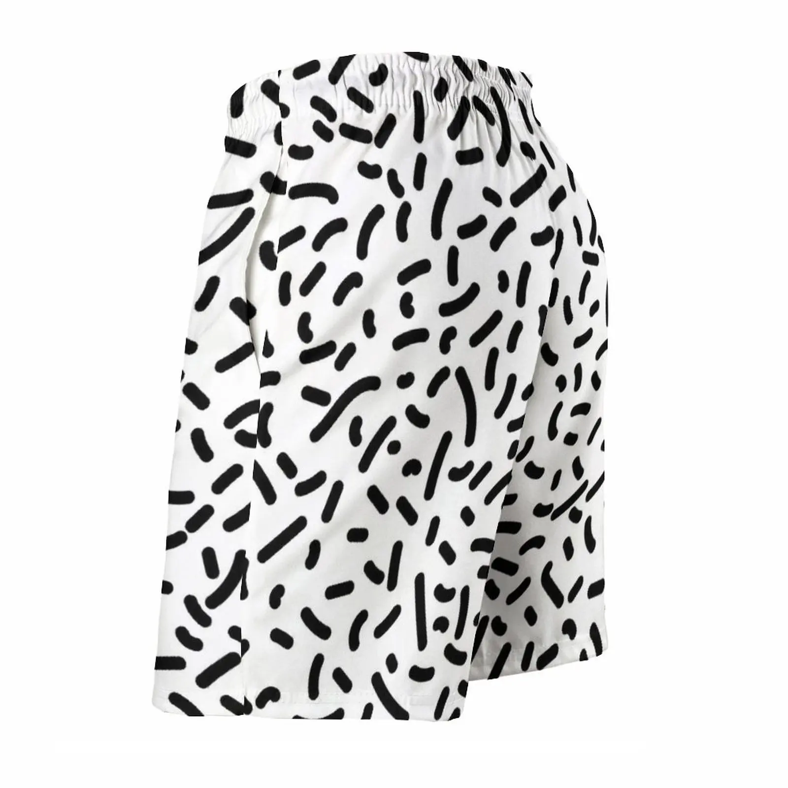 Memphis Candy B & W pantaloncini da spiaggia da uomo Quick Dry costume da bagno da viaggio Trunks pantaloni da Surf pantaloni sportivi Graphic Design Vector Texture