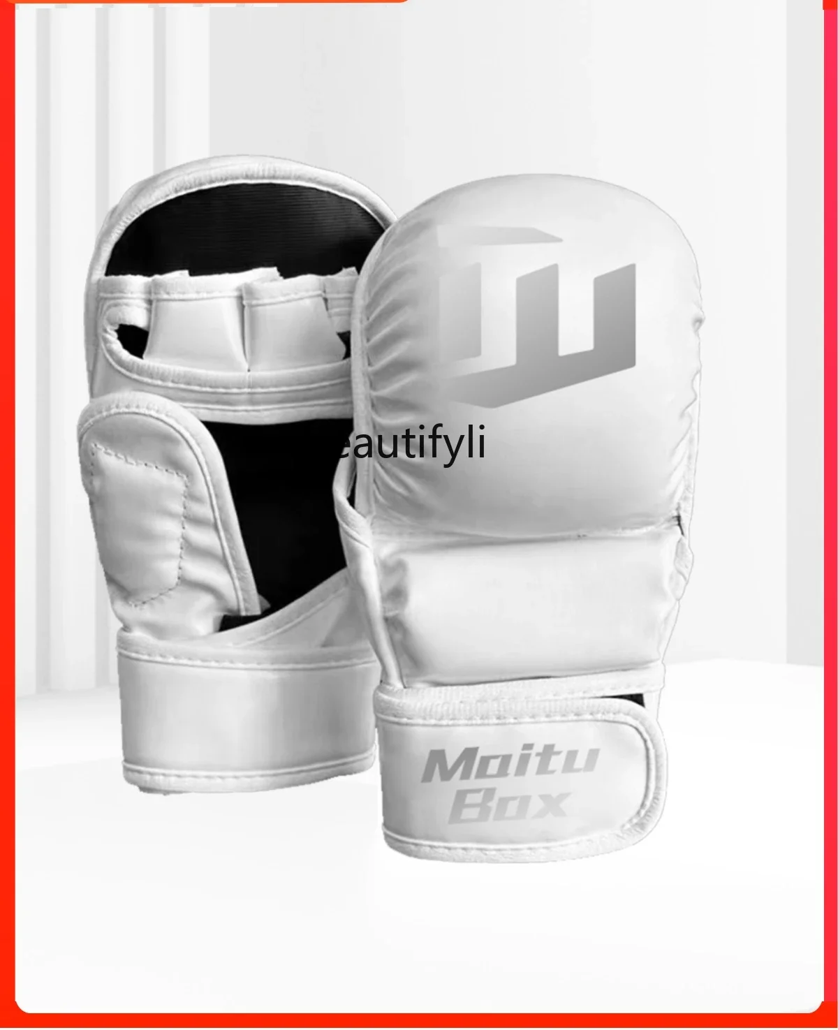 lt Boxing gloves students half finger breathable thickened finger training hand guard training