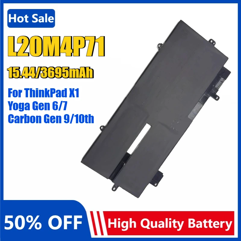 

L20M4P71 Laptop Battery for Lenovo ThinkPad X1 Carbon Gen 9/10th 2021 Yoga G6 6/7 20XX 20XW 5B10W1397 L20L4P71 L20C4P71 L20D4P71