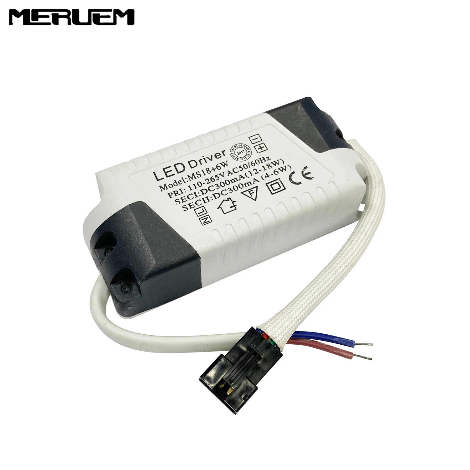 LED Driver 12+4W,18+6W Transfermer for Double Color Ceiling Lights Two Output:DC12-21V,36-62V 300mA 4pin Connetor AC110V-265V