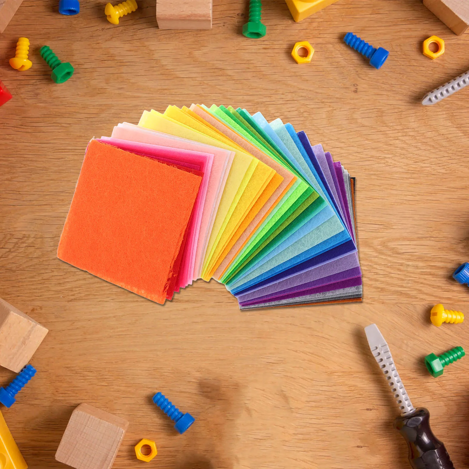 

120pcs 10X10Cm Diy Felt Craft Kit Sewing Gluing Decorating Colourful Fabric Squares For School Projects Family Bonding