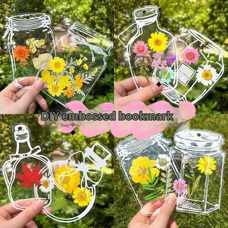 

30Pcs Transparent Dried Flowers Bookmarks Set DIY Material Handmade Book Marks Stickers Pressed Flower Page Clips Creative Gift