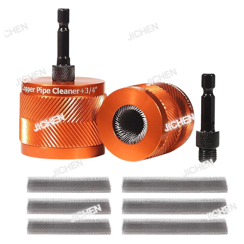 

ZQQ-1/2 "и 3/4" набор для чистки металлических медных труб с шестигранным хвостовиком 1/4 6, сменная щетка, электрический инструмент, щетка для чистки